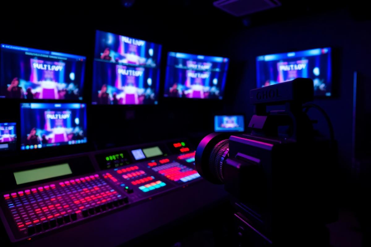 Multi-camera live streaming production desk